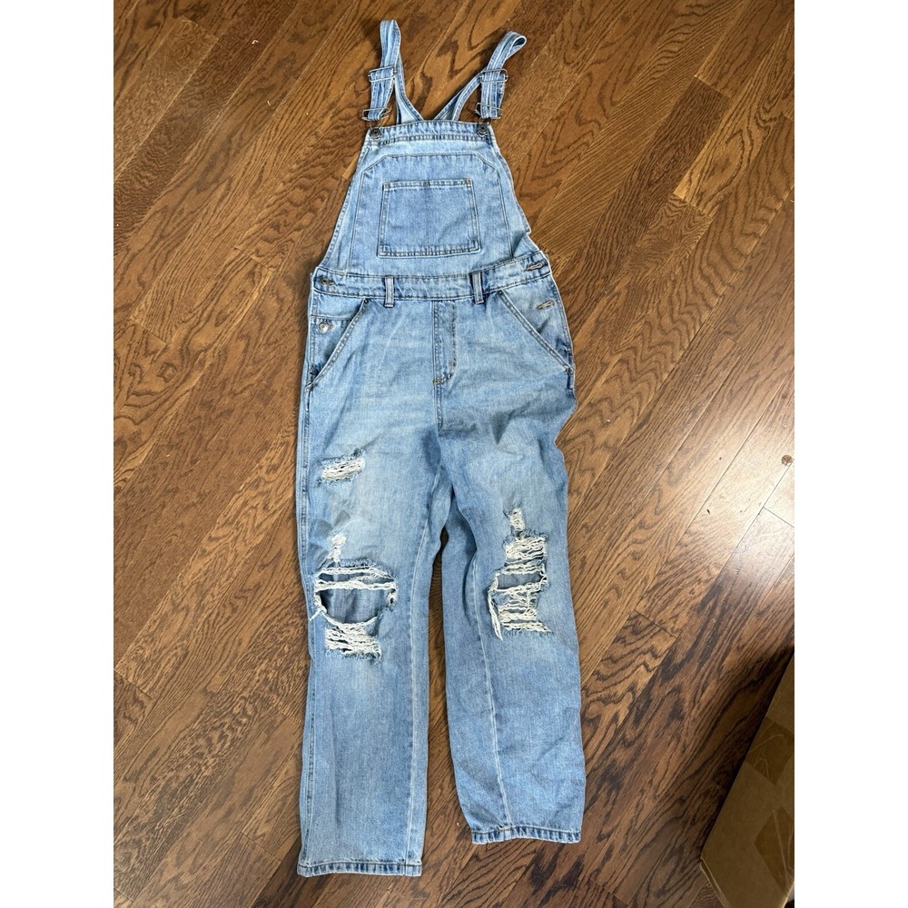 Wild Fable Overalls Women's Size XS Distressed Blue Denim CUTE!!